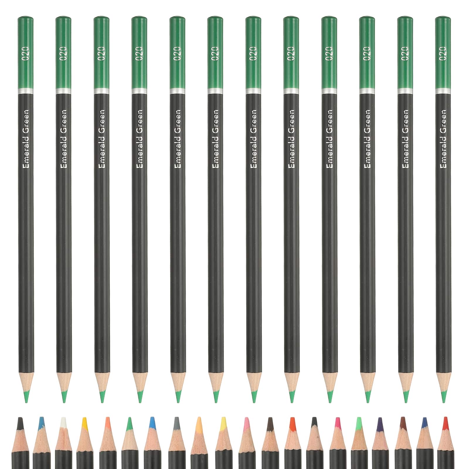 Unique Bargains - Colored Pencils, Oil-Based Drawing Pencils for Adult Coloring Books, Artists, Beginners, 12pcs - Green price history on PriceWatchPro