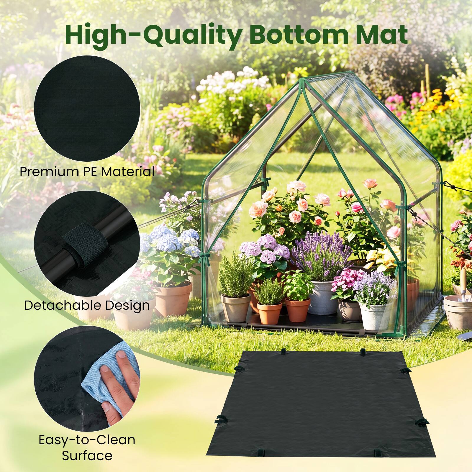 High-Quality Bottom Mat

Premium PE Material

Detachable Design

Easy-to-Clean Surface