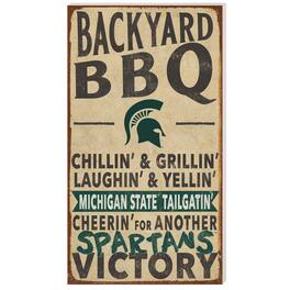Jardine - Michigan State Spartans 11'' x 20'' Indoor/Outdoor BBQ Sign - Tan