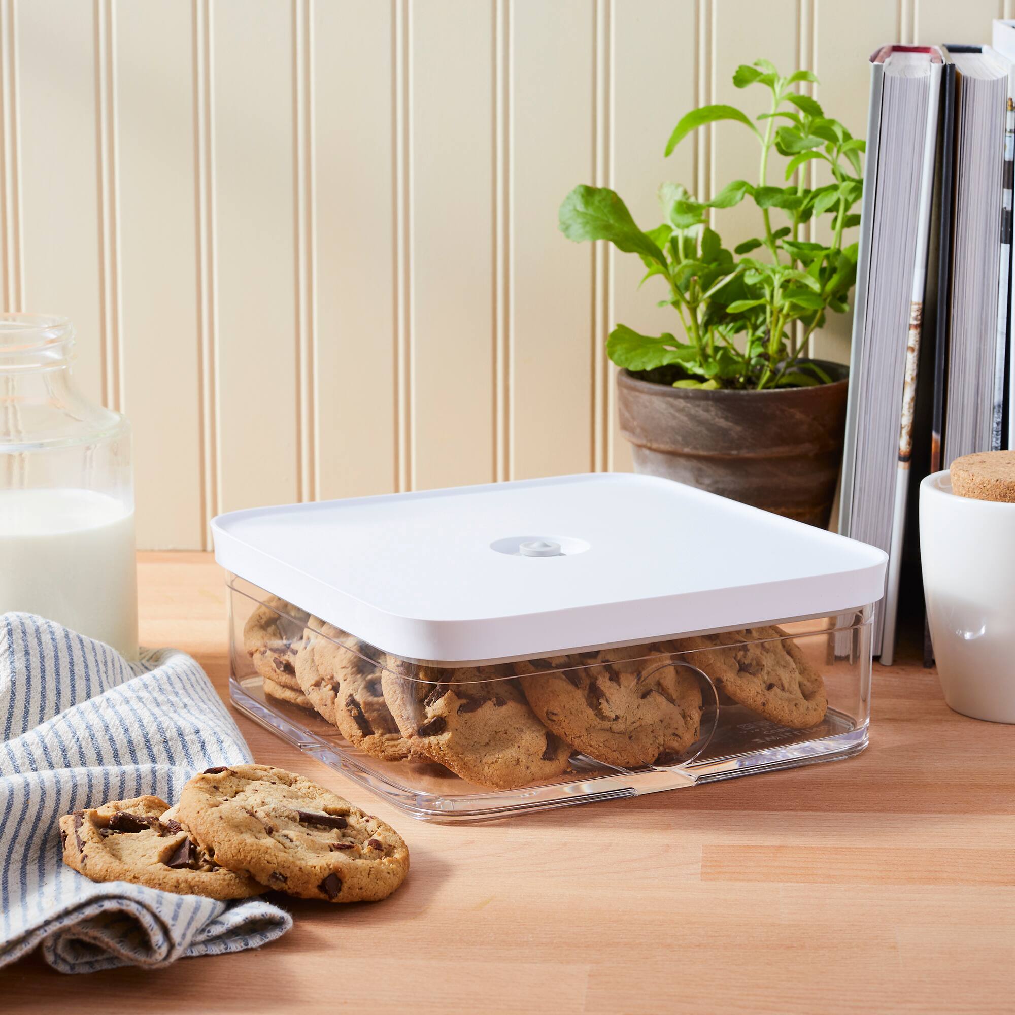 Alt View 1. ZWILLING - ZWILLING Fresh & Save Cube Box, Plastic, Airtight Dry Food Storage Container, Large Cube, 1.7-qt - Clear.