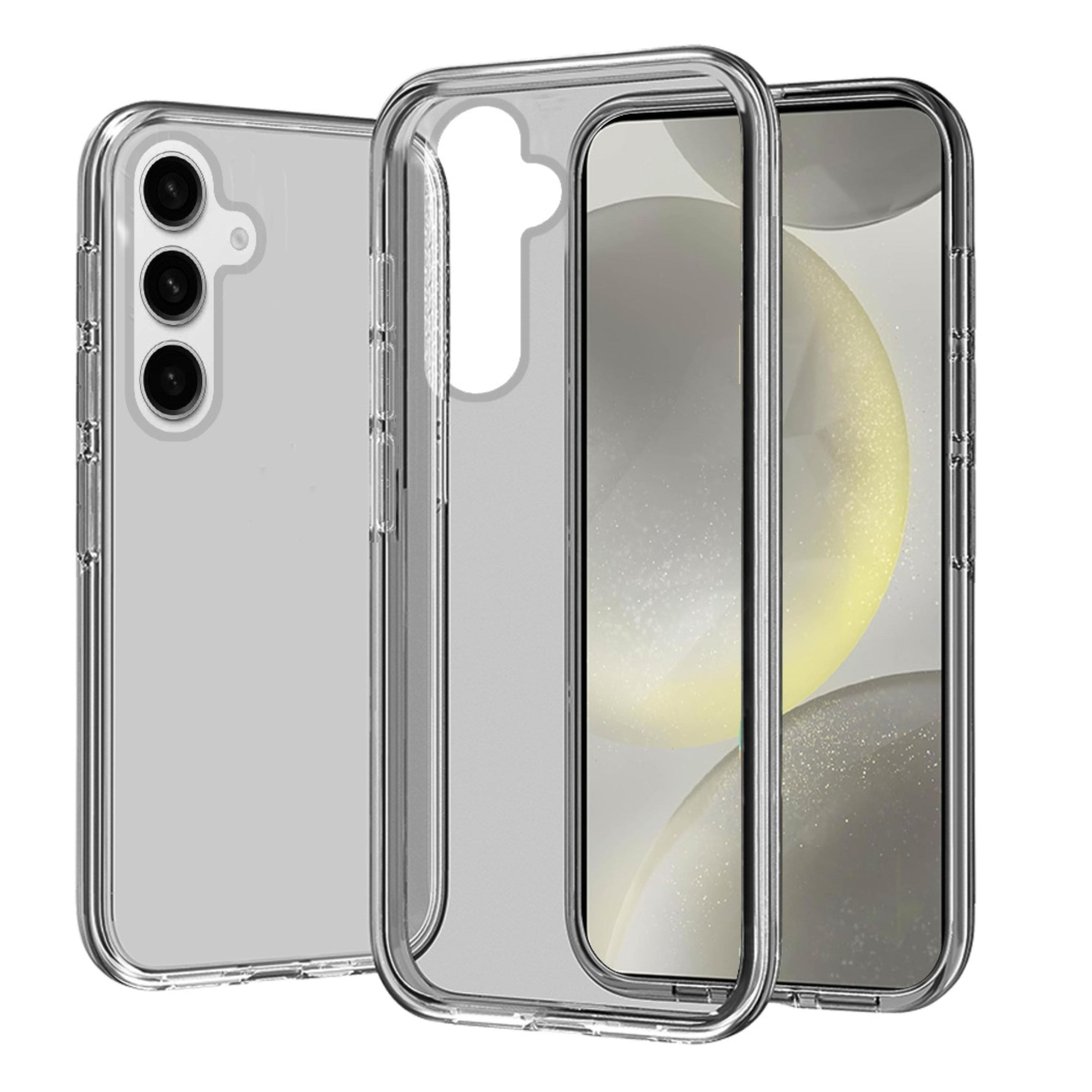 Kitcheniva - Ultra Thick 3mm Translucent Phone Case With Tempered Glass For Samsung S25/S24 - Smoke price history on PriceWatchPro