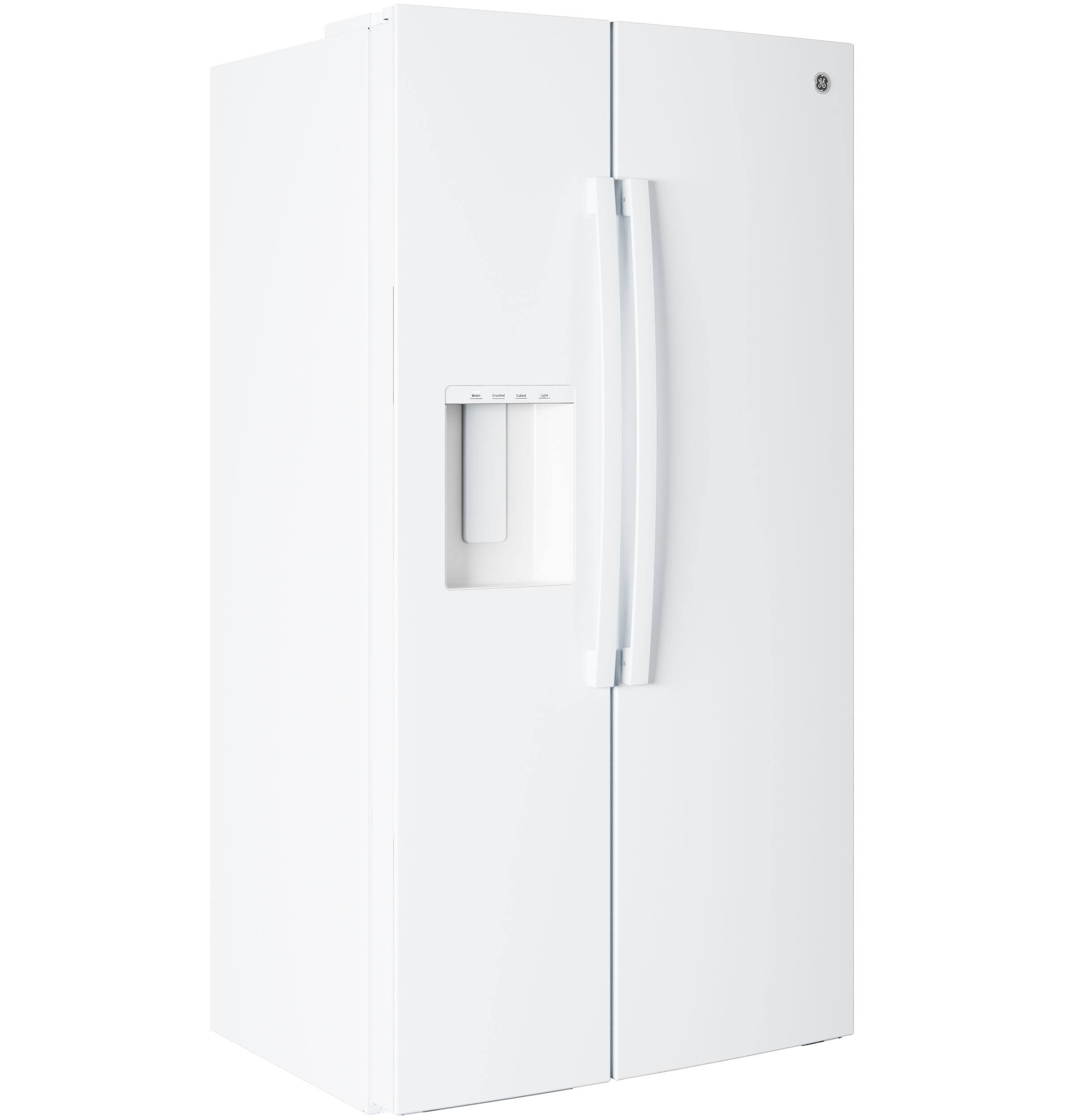 Alt View 29. GE - 36 in. Wide 23.6 Cu. Ft. Counter Depth Side-By-Side Refrigerator with Extra Tall Dispenser and In-Door Icemaker - White.