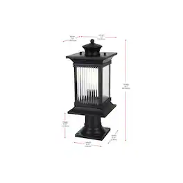 Elegant Lighting - Collins 7 inch Outdoor Pendant - Black