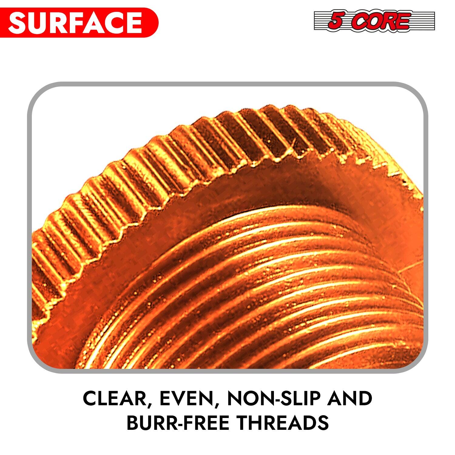 SURFACE
5 CORE
CLEAR, EVEN, NON-SLIP AND BURR-FREE THREADS