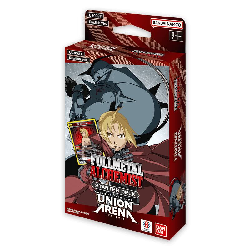 UE09ST English ver.  
BANDAI NAMCO 9+  
UE09ST  
FULLMETAL ALCHEMIST  
STARTER TRADING DECK  
CARO GAME  
UNION ARENA  
Sdwing Cvs a FUL TAL AI0 1000  
FULLMETAL ALCHEMIST  
STARTER DECK  
UNION ARENA