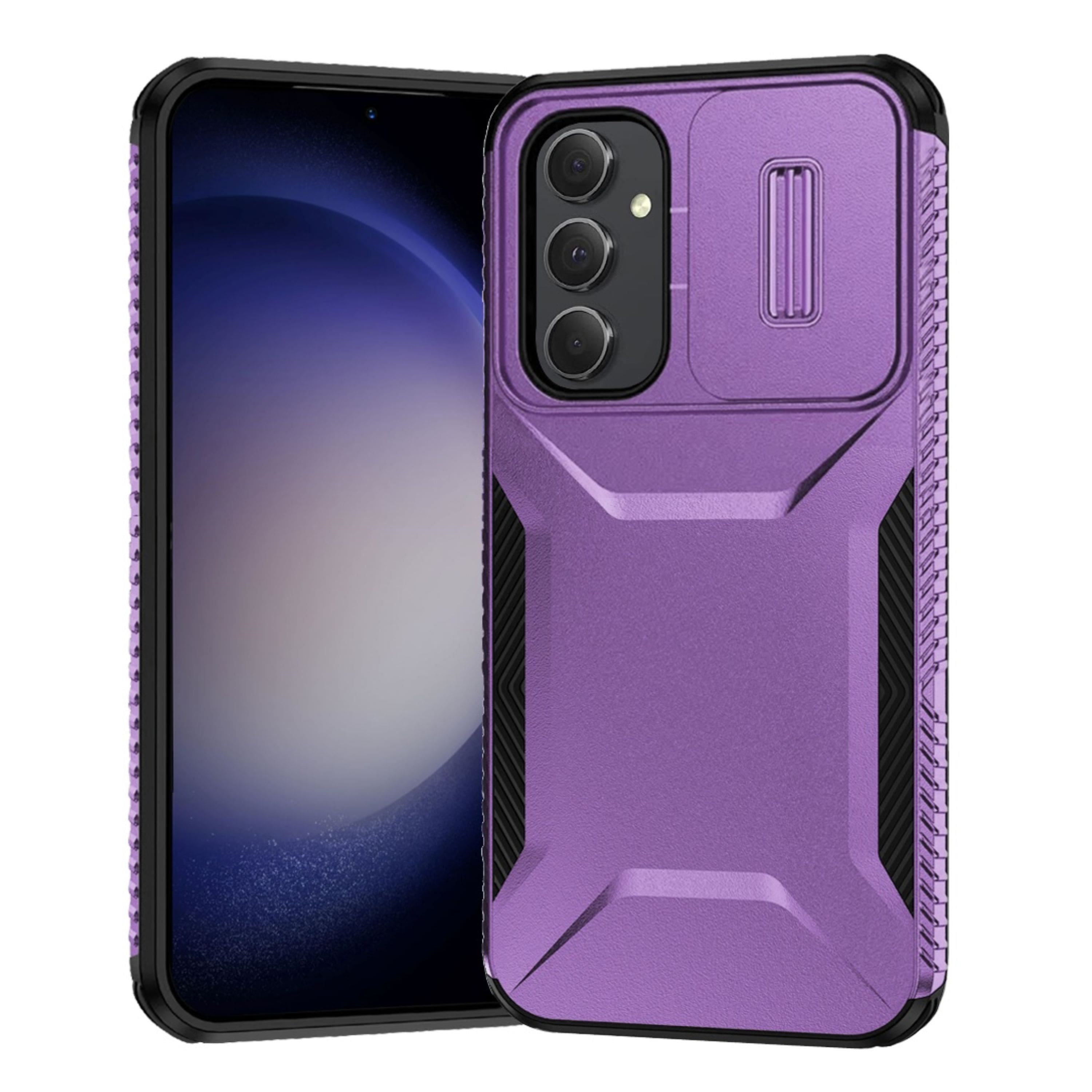 Kitcheniva - Rugged Side Grip With Sliding Rear Lens Phone Case For Samsung Galaxy S24 FE - Purple price history on PriceWatchPro