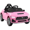 Front. Best Choice Products - Best Choice Products Kids 12V Electric Ride-On Car Officially Licensed Ford Mustang w/ Remote, LED Lights - Pink - Pink.