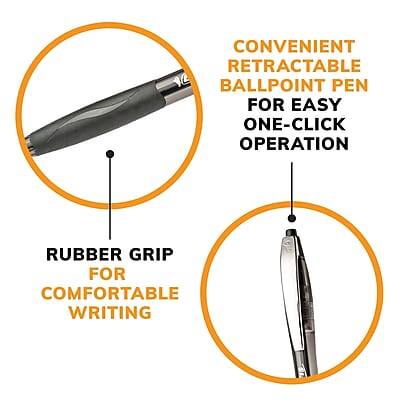 CONVENIENT RETRACTABLE BALLPOINT PEN FOR EASY ONE-CLICK OPERATION

RUBBER GRIP FOR COMFORTABLE WRITING