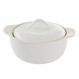 Crock-Pot - Crock Pot Artisan 2.3 Quart Round Stoneware Casserole with Lid - White