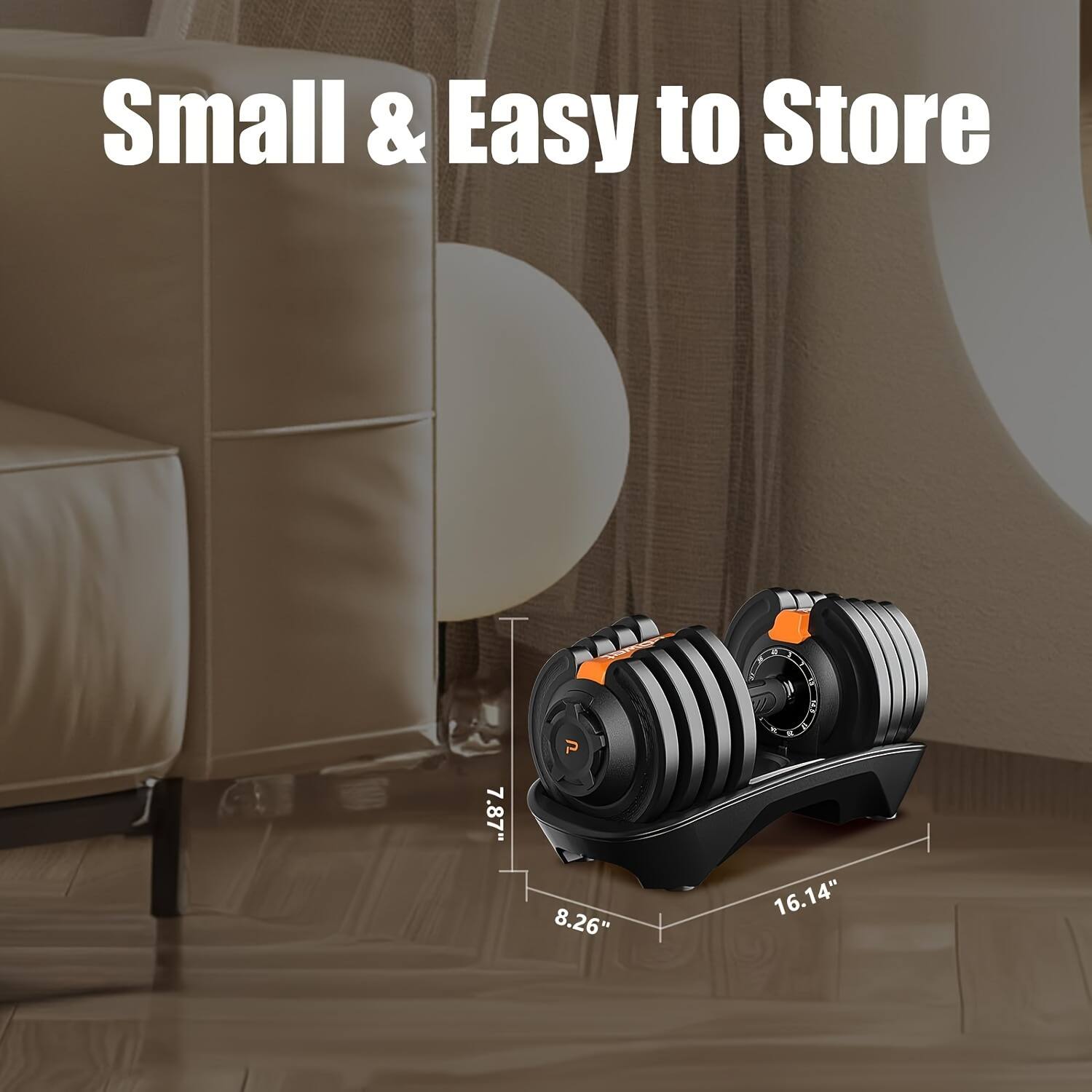 Small & Easy to Store  
7.87" x 8.26" x 16.14"