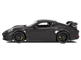Angle. Bburago - Porsche 911 GT3 Carbon Fiber "Carbon Series - Bburago 50th Anniversary" 1/18 Diecast Model Car by Bburago - Black.