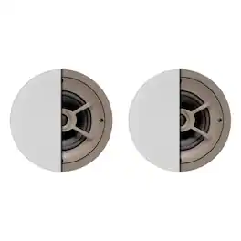 Proficient Audio - 6.5" 100-Watt Protege C621 2-Way In-Ceiling Speaker Pair, Polypropylene Woofer, Pivoting Silk-Dome Tweeter, 8 Ohms - White