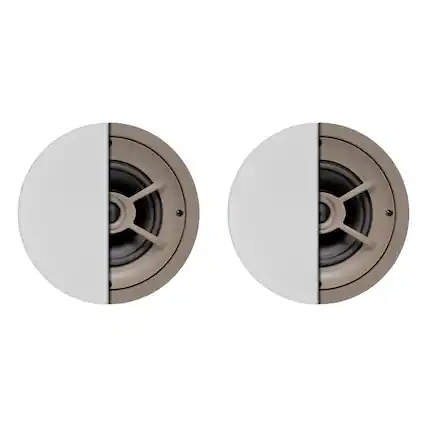 Front. Proficient Audio - 6.5" 100-Watt Protege C621 2-Way In-Ceiling Speaker Pair, Polypropylene Woofer, Pivoting Silk-Dome Tweeter, 8 Ohms - White.