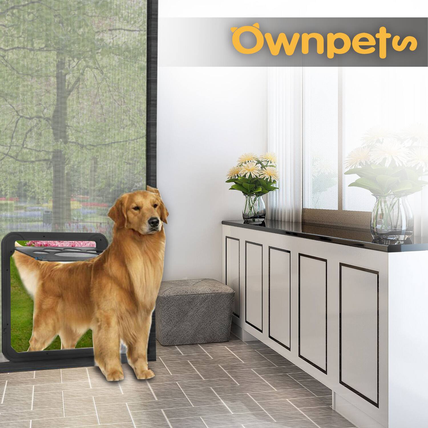 Alt View 8. Ownpets - Lockable Pet Screen Door Magnetic Flap Screen.
