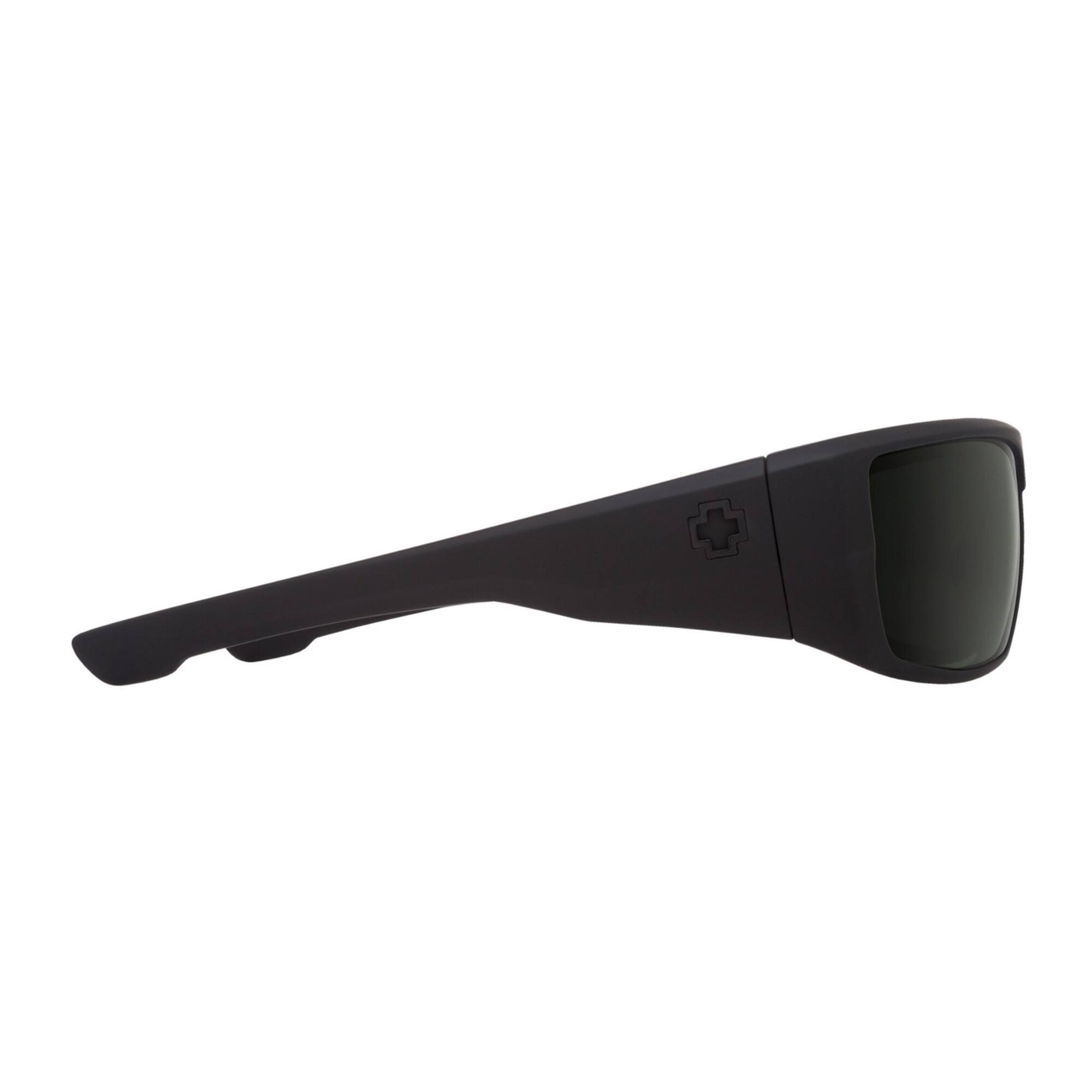 Back. Spy Optic - Spy Optic Dirk Wrap Men's Sunglasses (Soft Matte Black/Happy Gray Green Polar) - Matte Black.