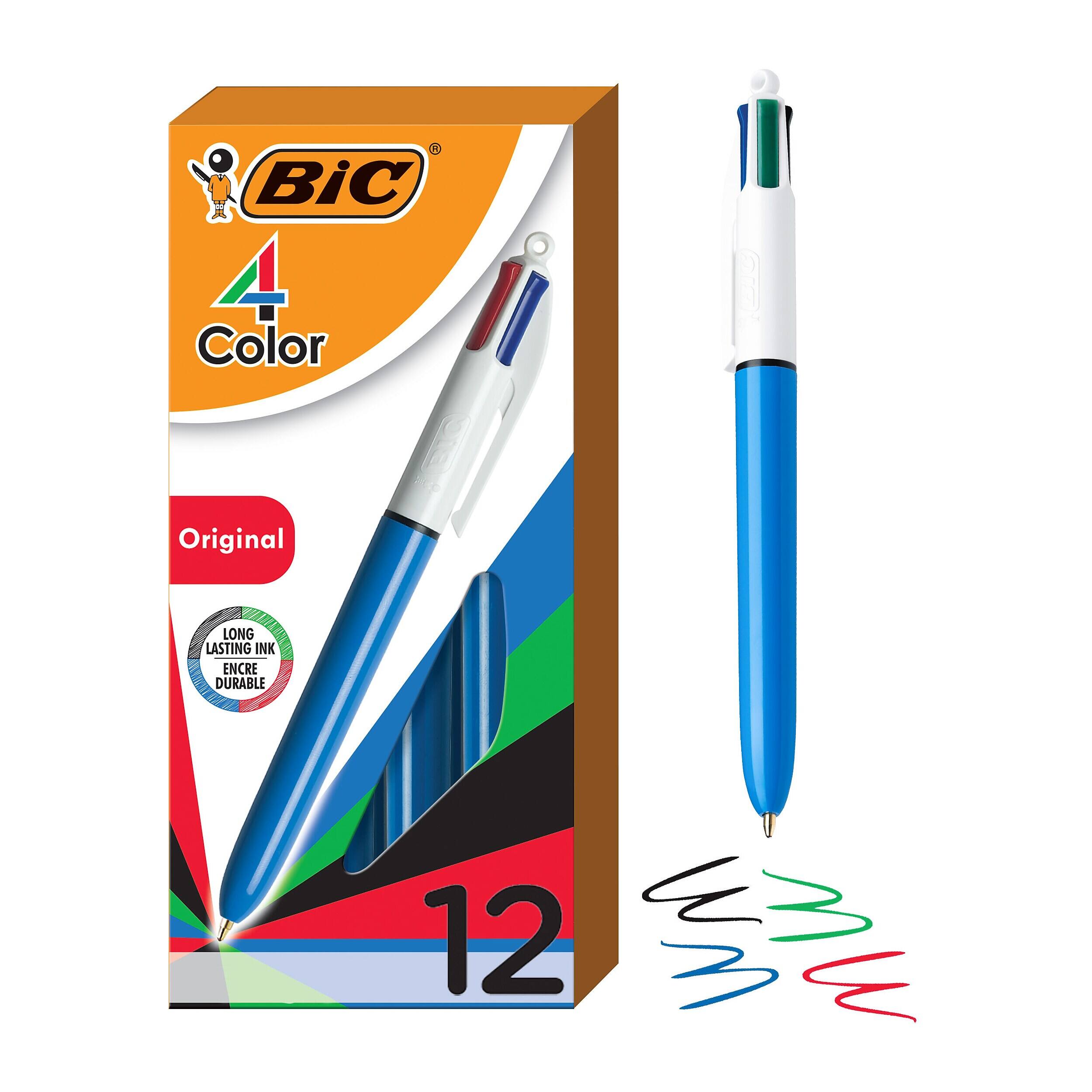 BiC 4 Color  
Original  
LONG LASTING INK ENCRE DURABLE  
12