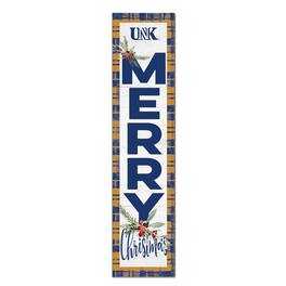 Jardine - Nebraska-Kearney Lopers 12'' x 48'' Outdoor Merry Christmas Leaner - White