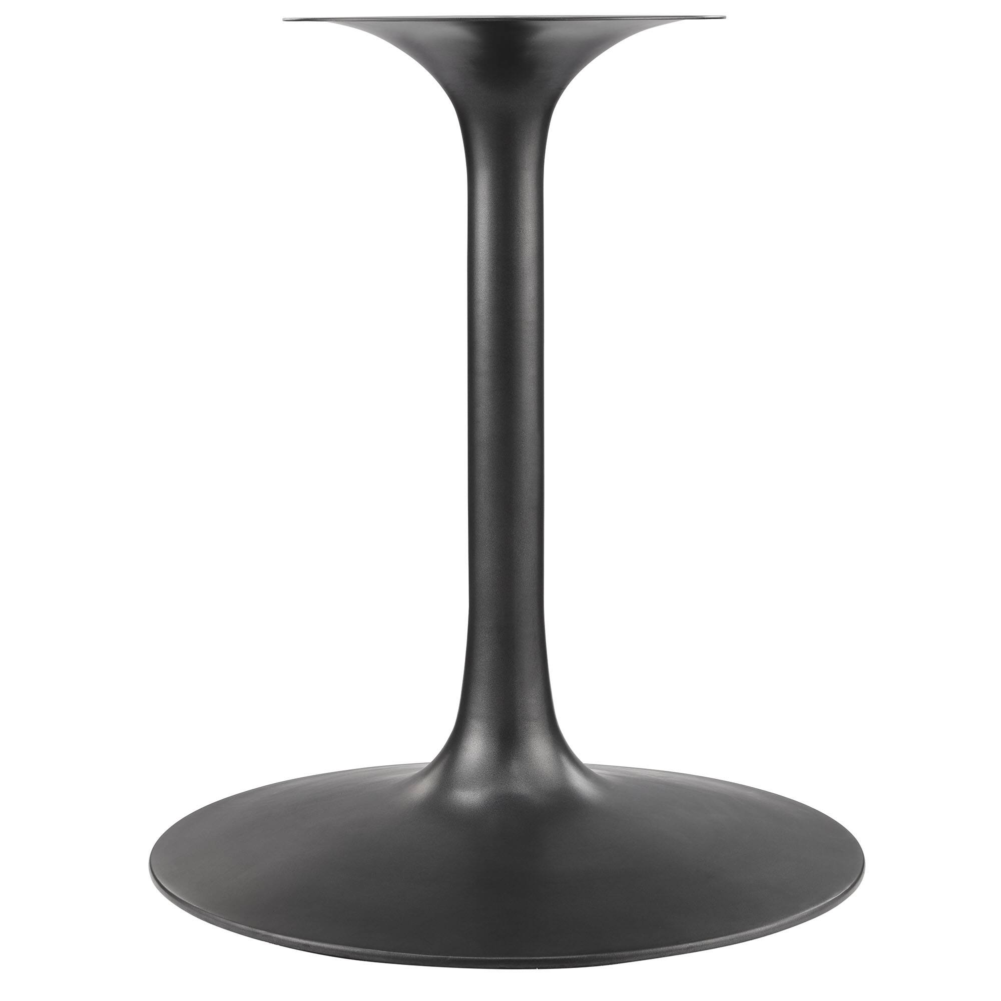 Alt View 4. Modway - Lippa 60" Round Pedestal Solid Wood Dining Table by Modway - Black Walnut.