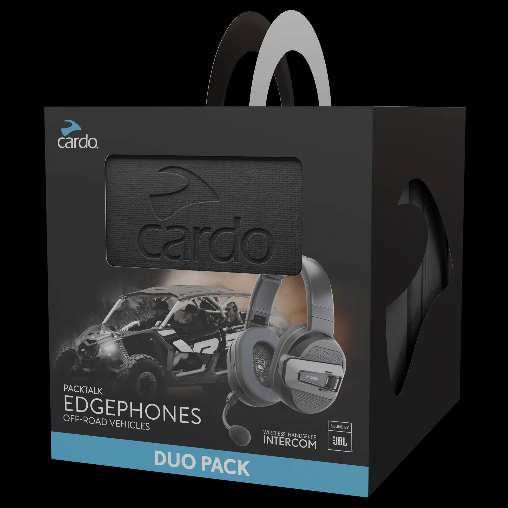 cardo. e cardo 2 urdo PACKTALK EDGEPHONES OFF-ROAD VEHICLES SOUND BY JBL WIRELESS HANDSFREE INTERCOM DUO PACK