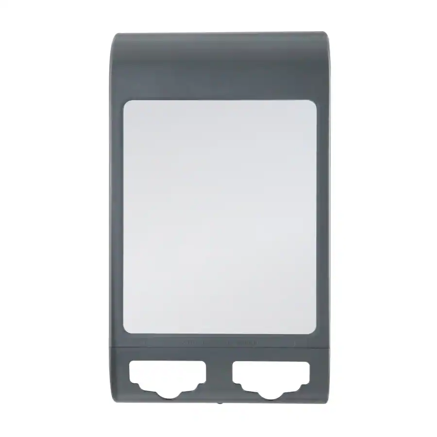 Zadro - Wall Mounted Fogless Shower Mirror with Water Technology & Double Razor Holder - Gray