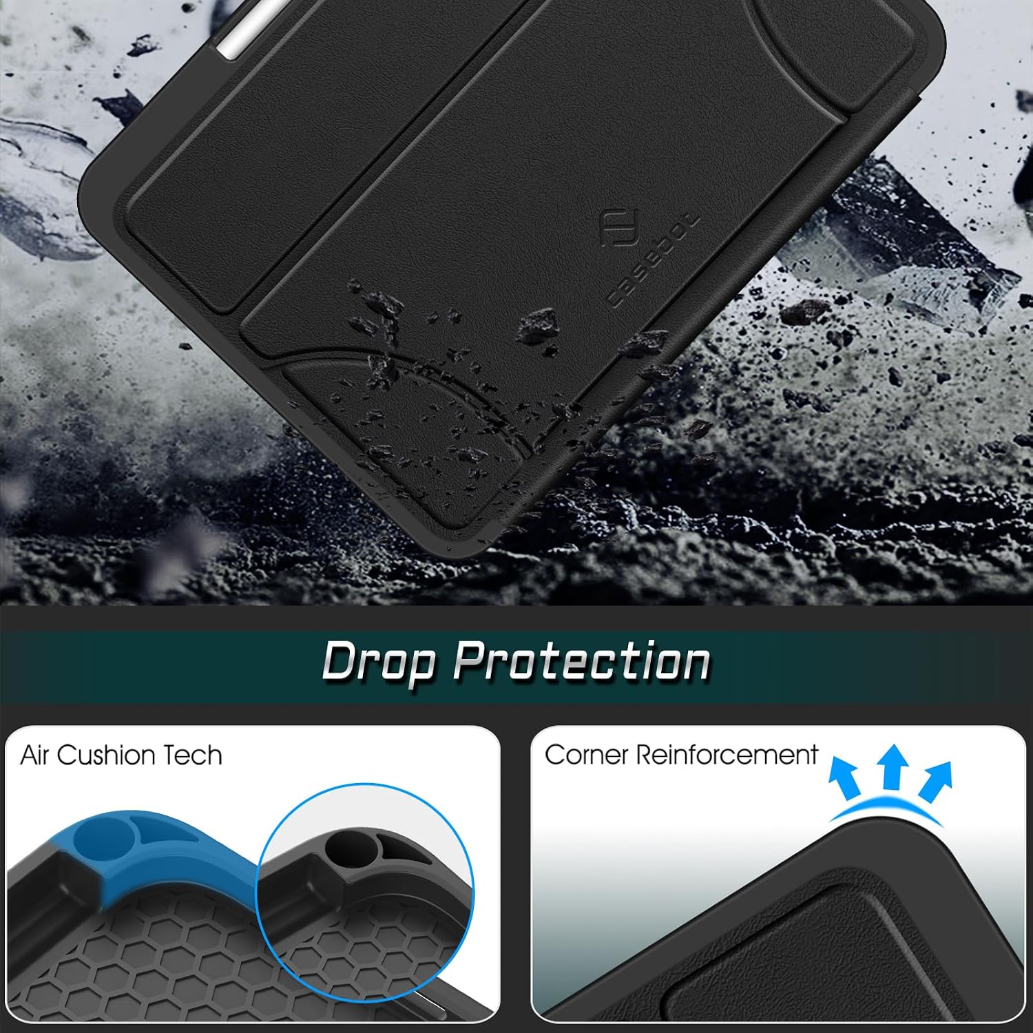 E CASBOOL

Drop Protection

Air Cushion Tech

Corner Reinforcement