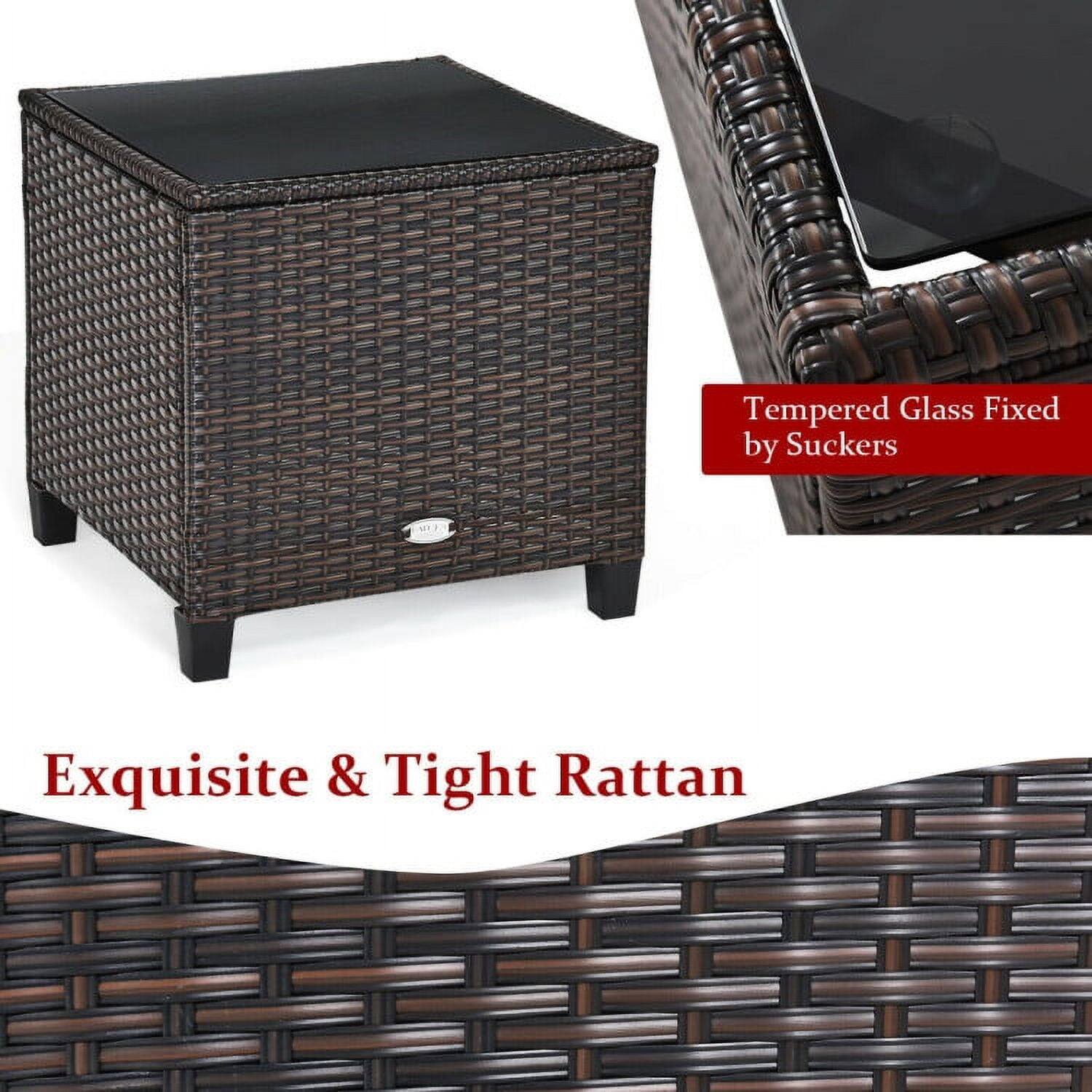 Tempered Glass Fixed by Suckers  
Exquisite & Tight Rattan
