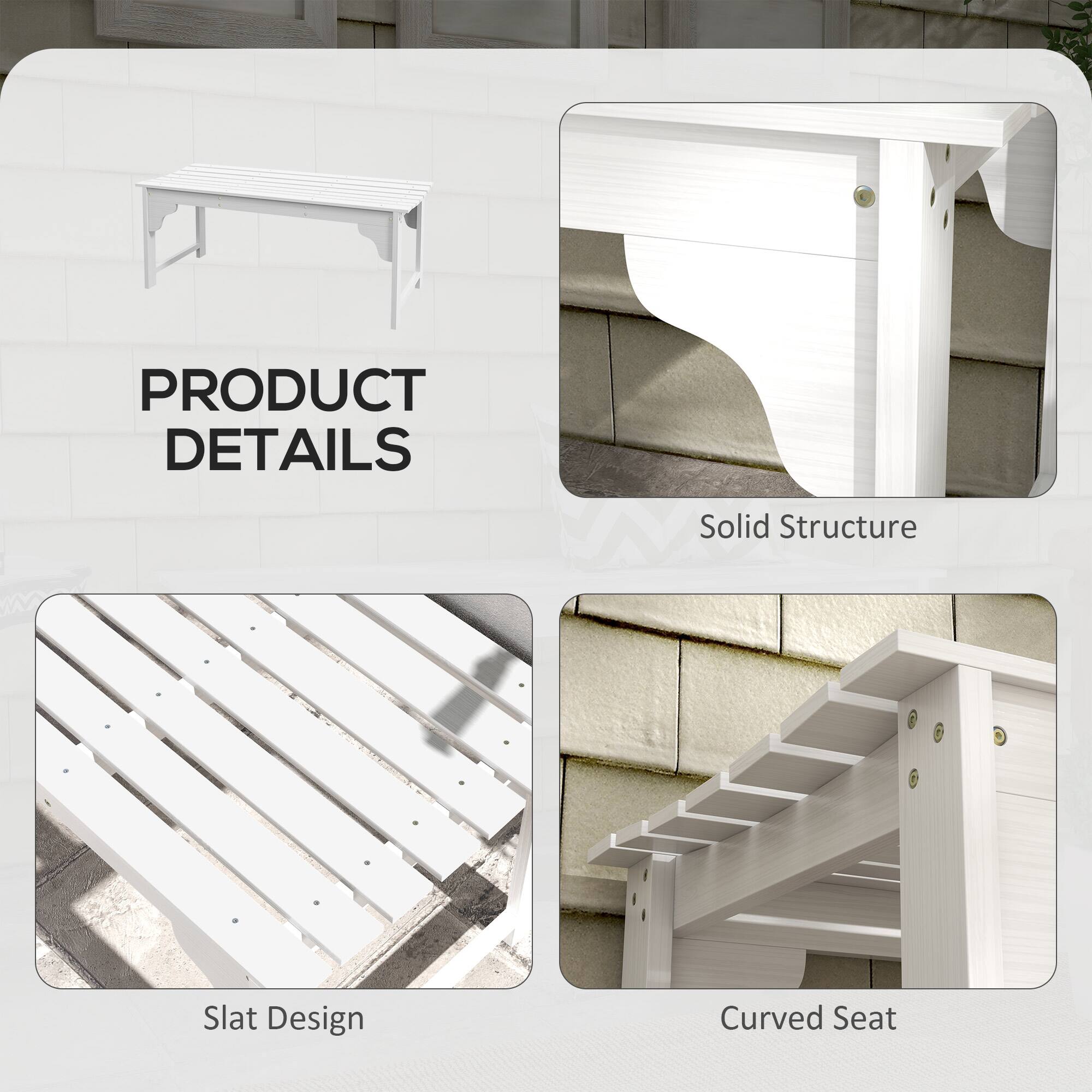 PRODUCT DETAILS
Solid Structure
Slat Design
Curved Seat