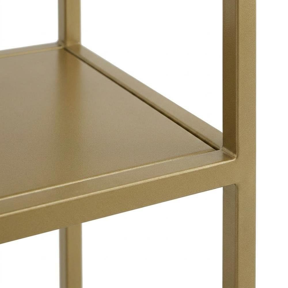 Alt View 1. FurniFact - Soft Gold Space Saver Bathroom Vanity with Anti-Tip Hardware - Soft Gold.