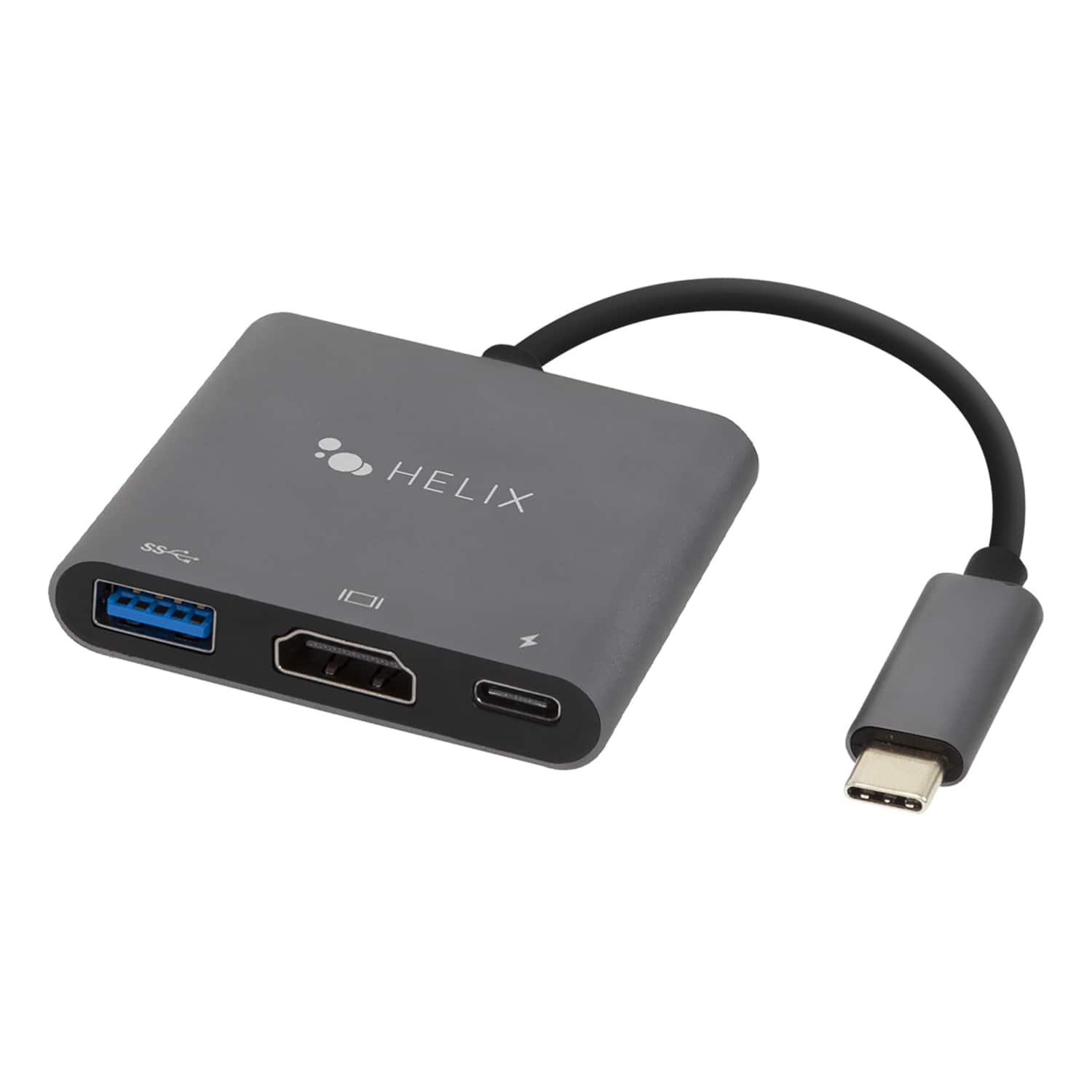 Helix - Ethhub3 3-in-1 Usb-c Adapter Hub With Usb-c, Usb-a, And Hdmi Ports