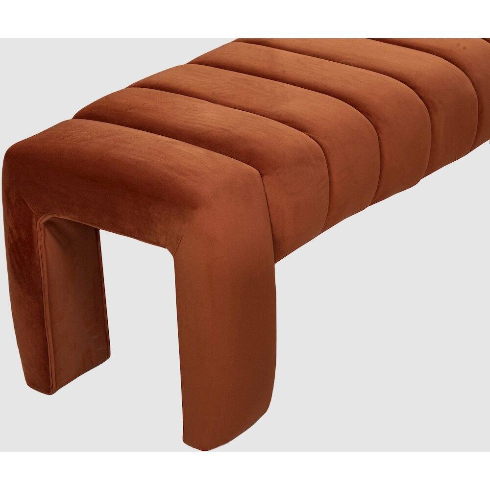 Alt View 3. Meridian Furniture - Andaz Cognac Bench - Brown.
