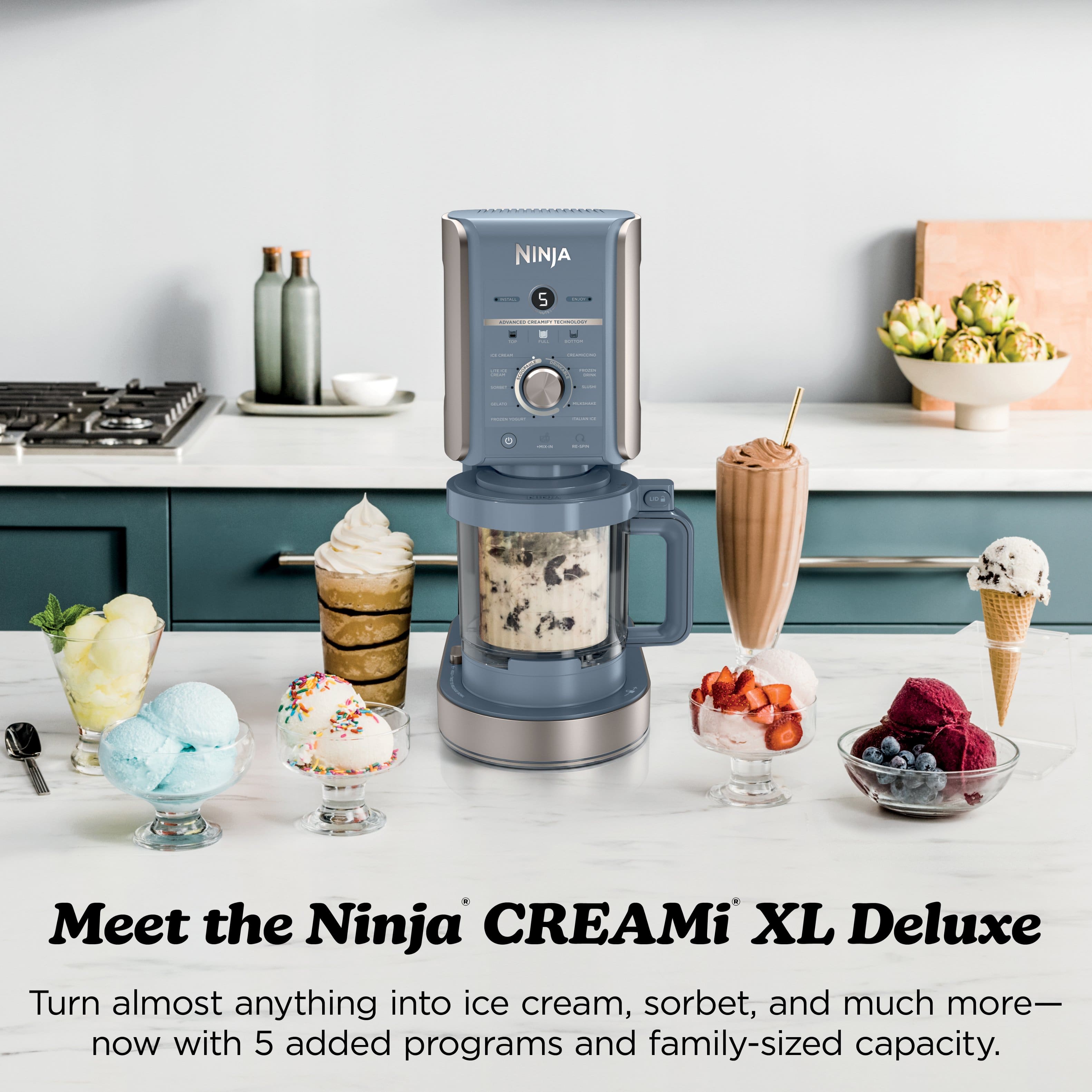 Ninja Creami XL Deluxe 11 in 1 Ice Cream & Frozen Treat Maker Navy
