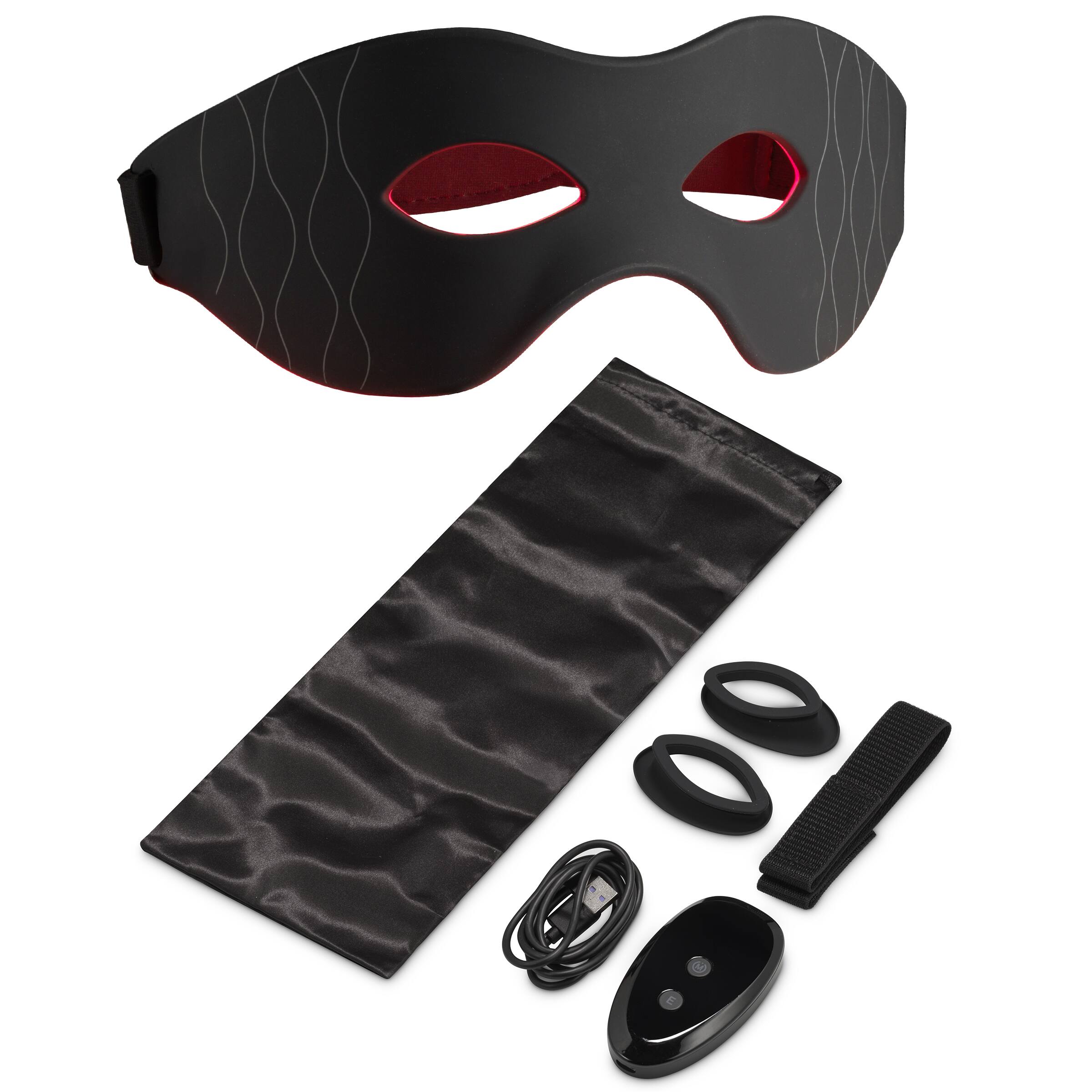 Alt View 1. Lovery - Eye Recovery Pro LED Light Therapy Eye Mask - Red & Near-Infrared Light for Puffiness, Dark Circles & Eye Rejuvenation - Black.