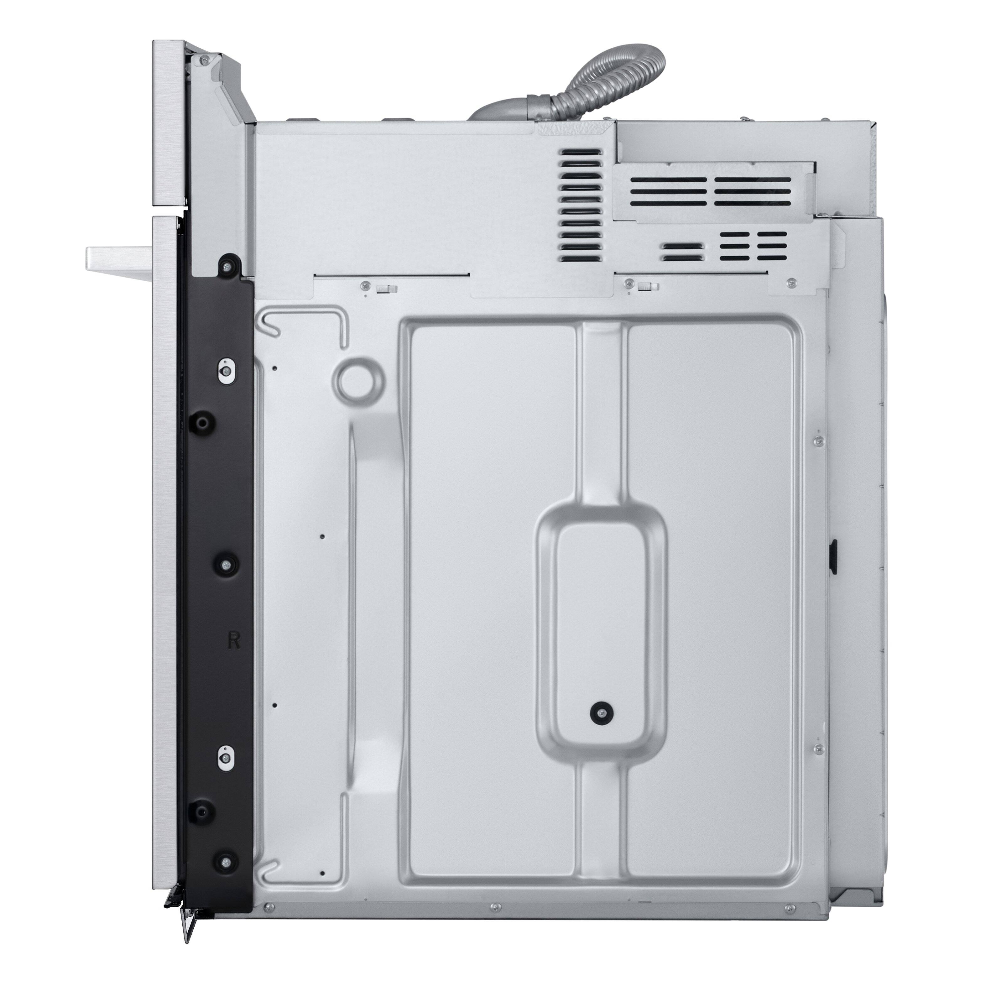Left. SKS - 30-in 4.7 Cu. Ft. Built-in Smart Electric Convection Single Wall Oven with Gourmet AI - Satin Stainless Steel.