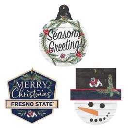 Jardine - Fresno State Bulldogs Ornament Bundle - White