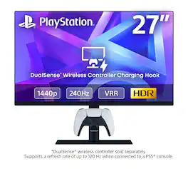 Sony Interactive Entertainment - PlayStation 27" Gaming Monitor with DualSense Charging Hook QHD - Black