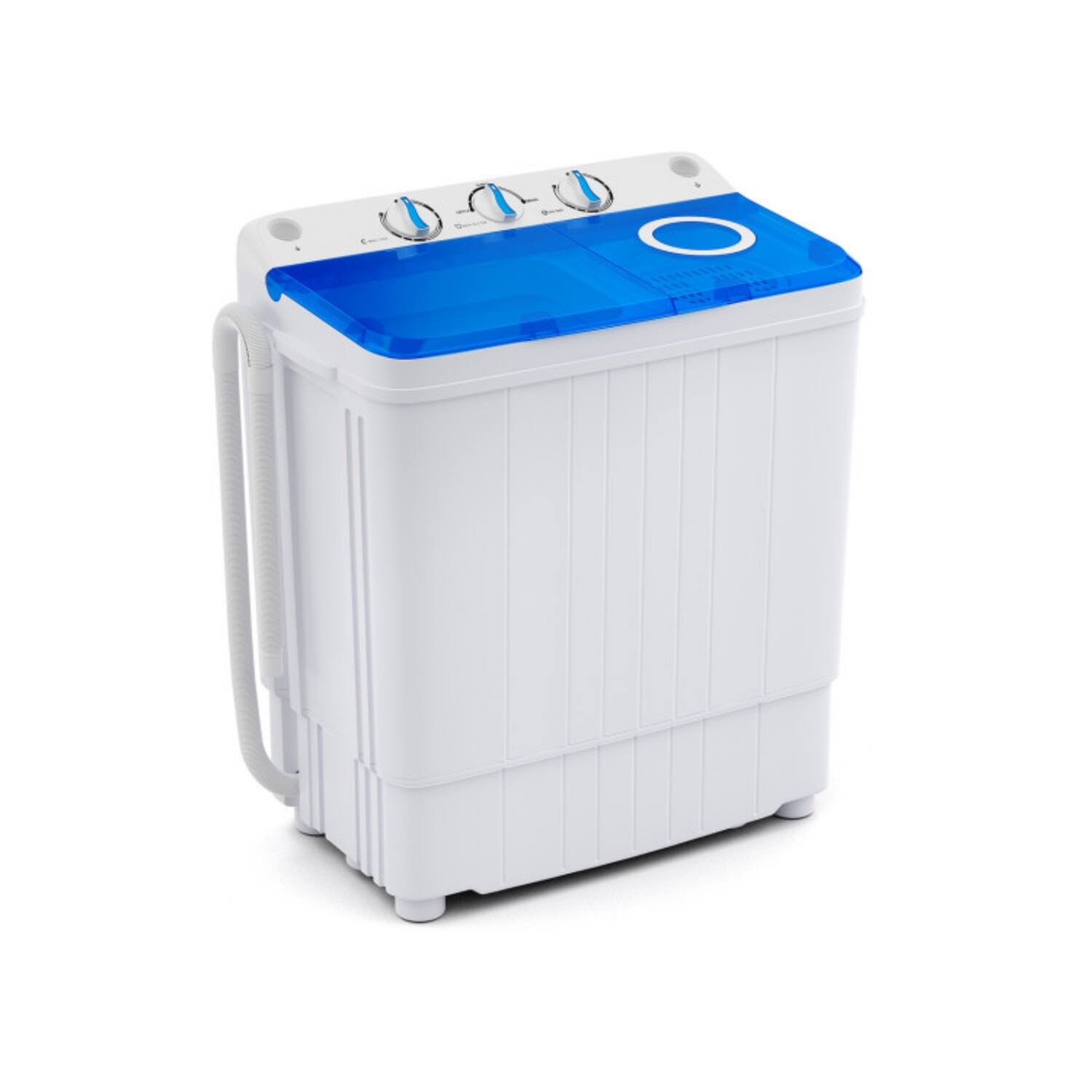 17.6 lbs Freestanding Portable Twin Tub Washing Machine with Drain