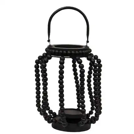 Front. BreeBe - Sorrento Lantern 12.5" - Black.