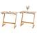 Front. Costway - 2 PCS Bamboo Sofa Side Table Z-Shaped Spacious Tabletop Space-Saving TV Snack Tray - Natural.