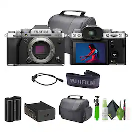 Fujifilm - X-T5 Mirrorless Camera Silver Bundle