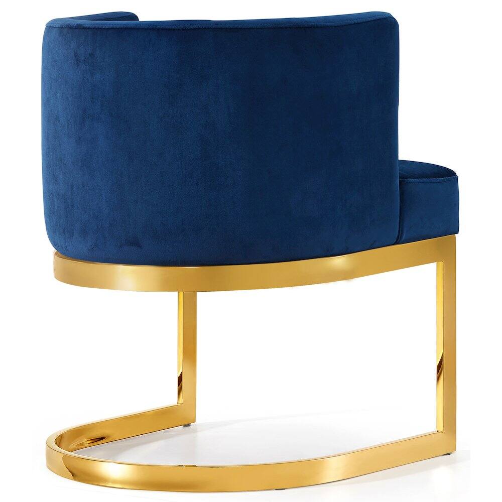 Alt View 1. Meridian Furniture - Gianna Navy Velvet Dining Chair - Blue.