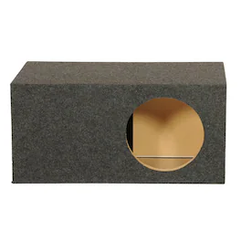 QPower - HD112VL Single 12 Inch SPL XL Heavy-Duty Side Ported Subwoofer Enclosure - Charcoal Gray