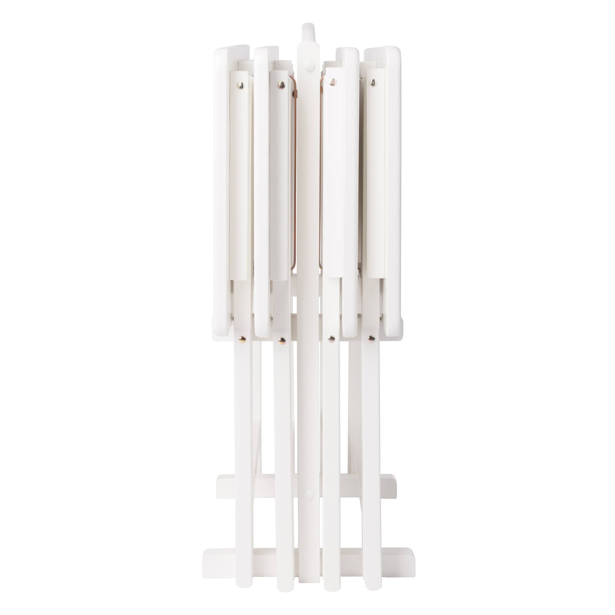 Alt View 4. Winsome Wood - Alex 5-Pc Snack Table Set - White.