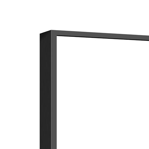 Comfort Essence - Arched Mirror 24"x36" Bathroom With Metal Frame Wall Mounted Mirrors Decor Modern Dresser For Bedroom Liv - Black-48"L x 36"W
