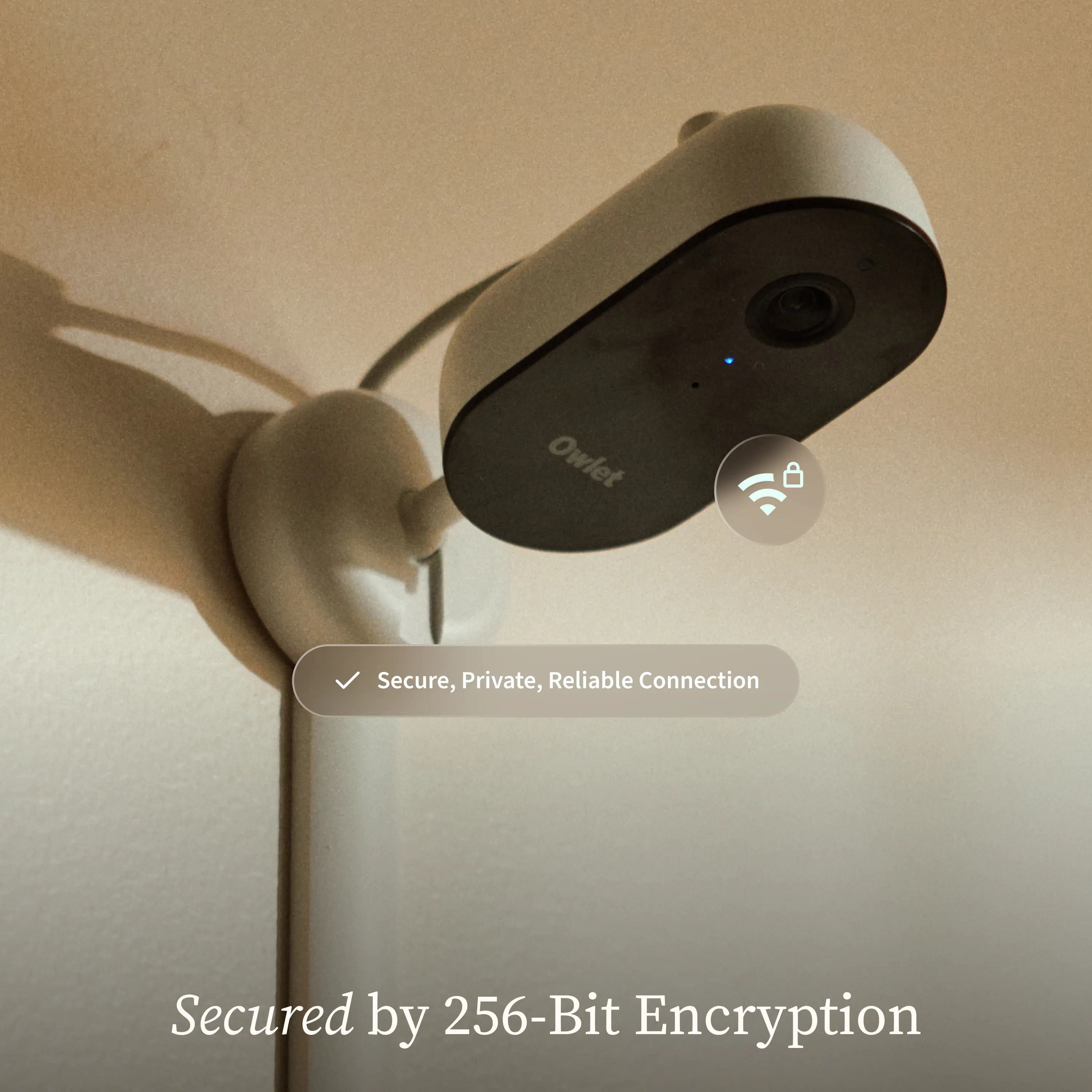 Owlet Secure, Private, Reliable Connection  
Secured by 256-Bit Encryption