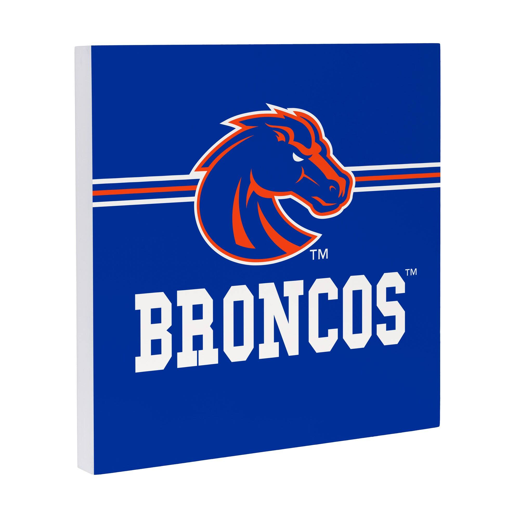 Alt View 1. Evergreen Enterprises - Boise State Broncos 12" x 12" Wood Wall Sign - Multicolor.