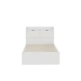 Famapy - Multifunctional Kids Bed with Storage Drawers & Headboard Space - Saving Slat Bed for Children's Bedroom - White