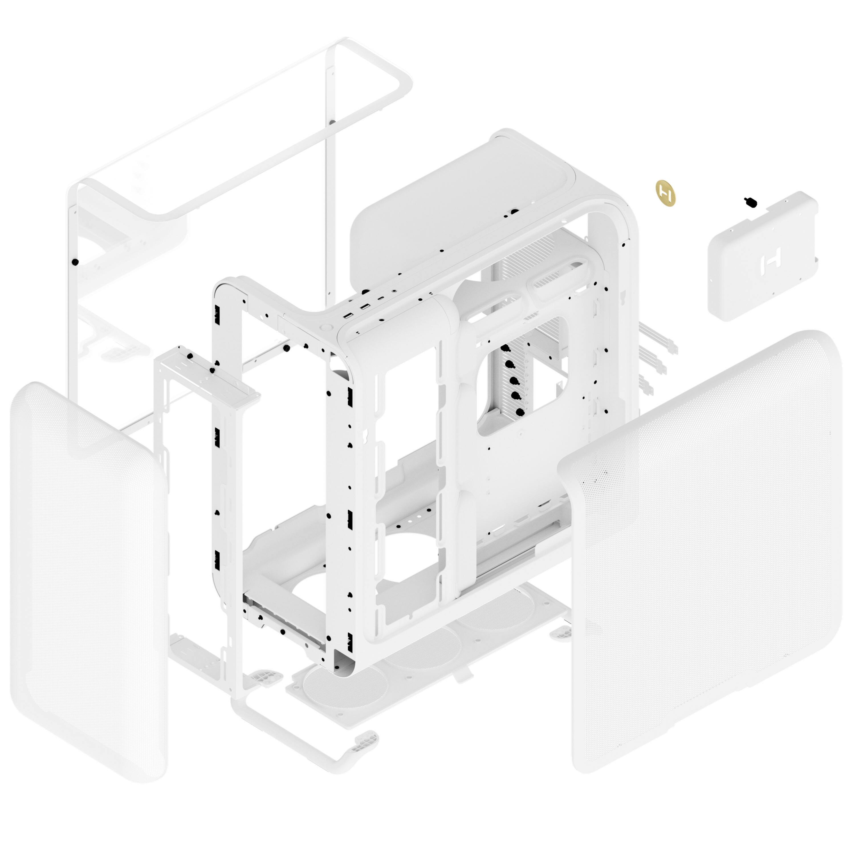 Alt View 1. HYTE - HYTE X50 Modern Performance ATX Mid-Tower PC Gaming Case - Snow White.