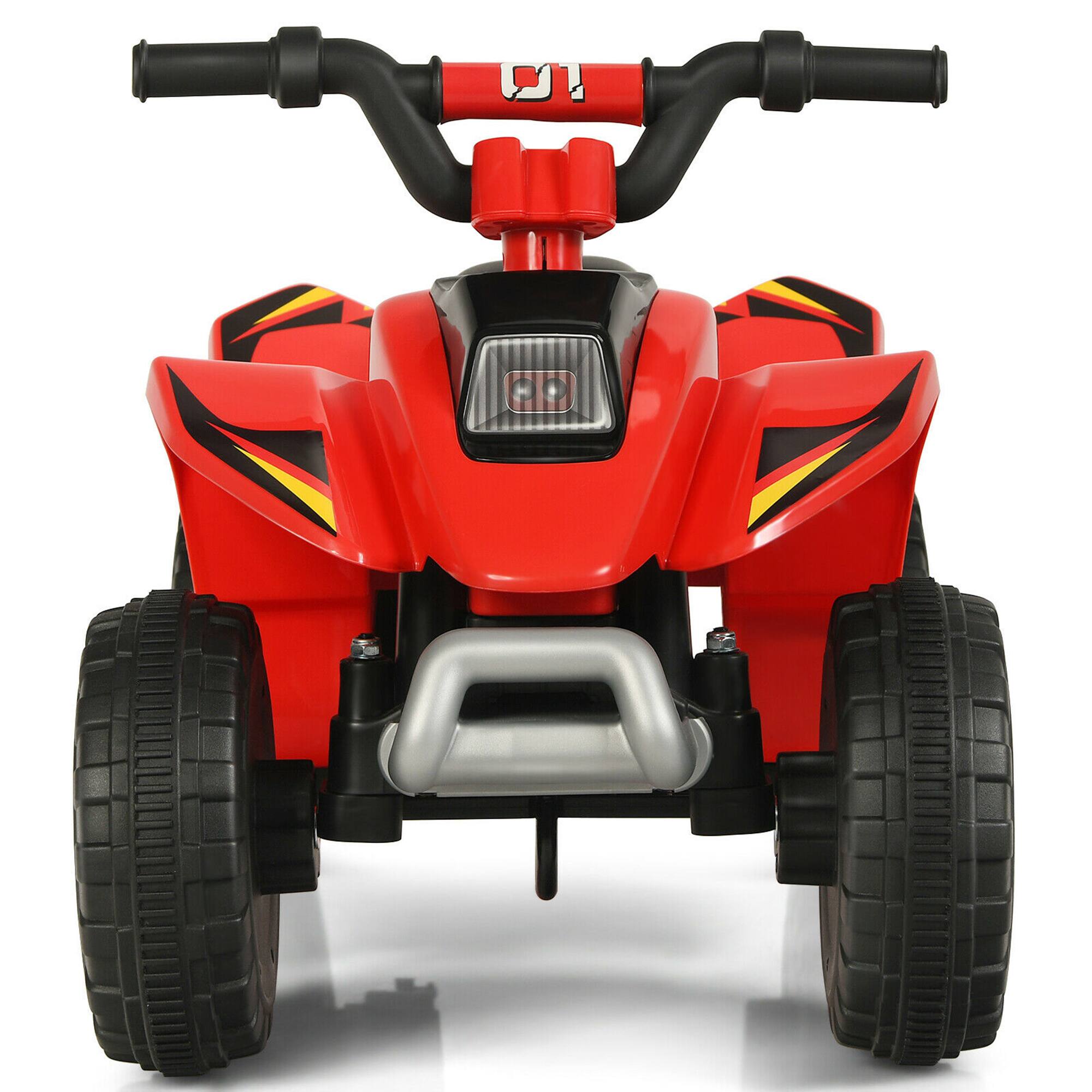 Alt View 3. Gymax - Gymax 6V Kids Electric Quad ATV 4 Wheels Ride On Toy Toddlers Forward & Reverse Red - Red.