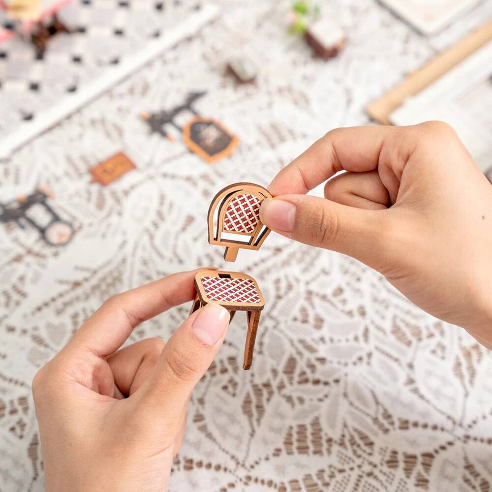 Alt View 3. 3D Puzzle - DIY 3D Book Nook Kit - Paris Arcade Dating 148pcs.