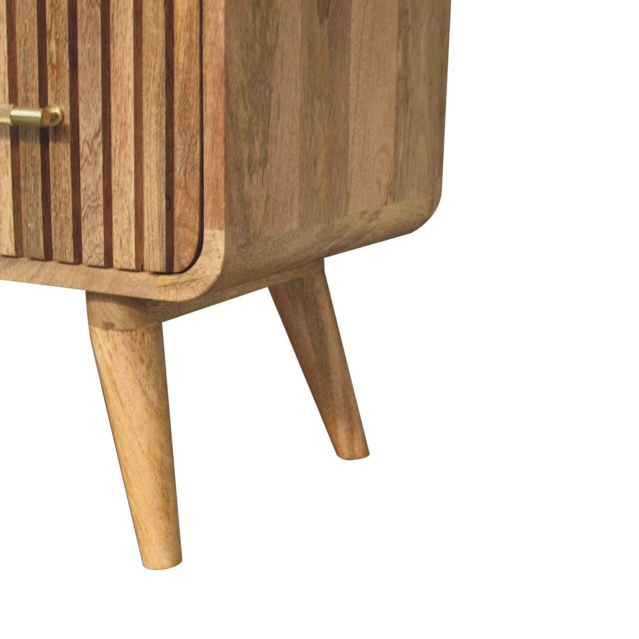 Alt View 4. Artisan Furniture - Artisan Furniture Solid Wood T-bar Ridged Chest, - Light Brown/Oak-ish.